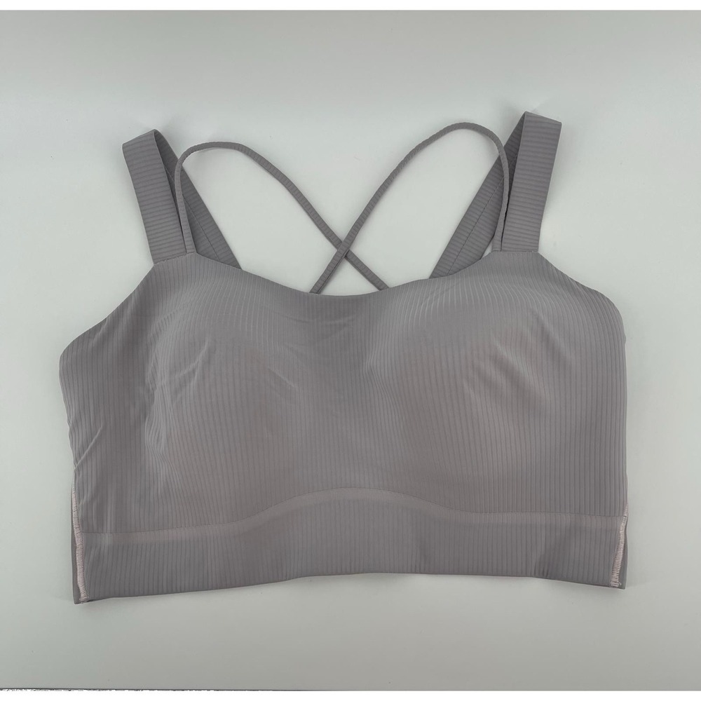 Lululemon Sports Bra Women Size‎ Unknown Fits M/L Gray Strappy Back